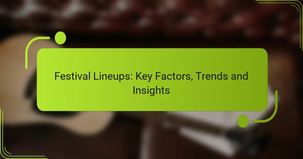 Festival Lineups: Key Factors, Trends and Insights