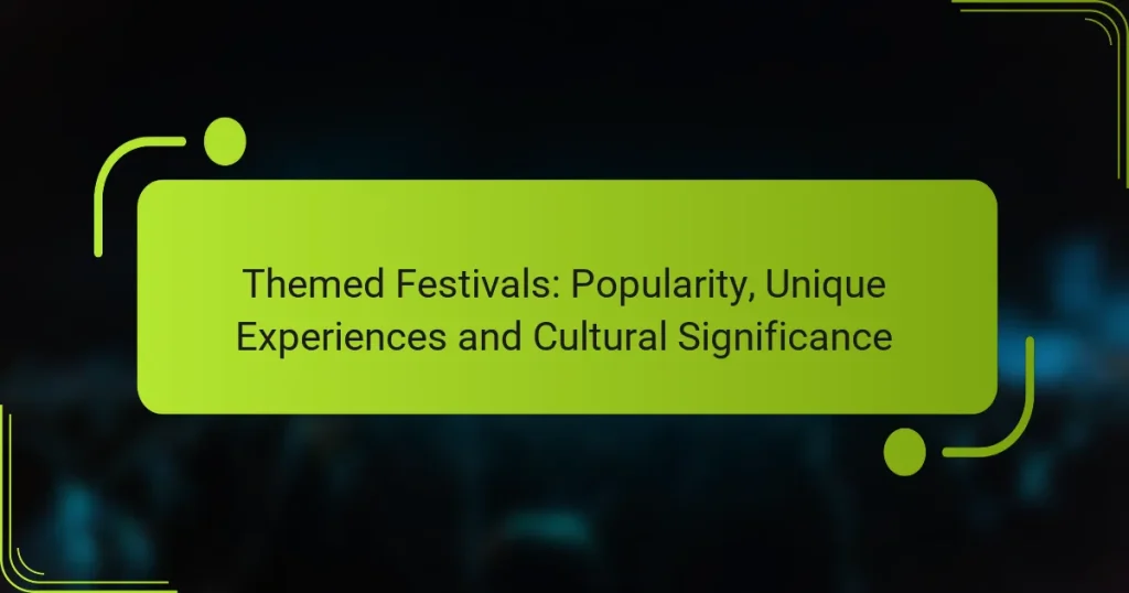 Themed Festivals: Popularity, Unique Experiences and Cultural Significance